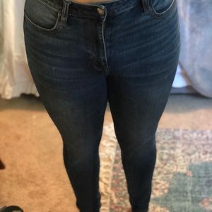 american eagle dark blue skinny jeans